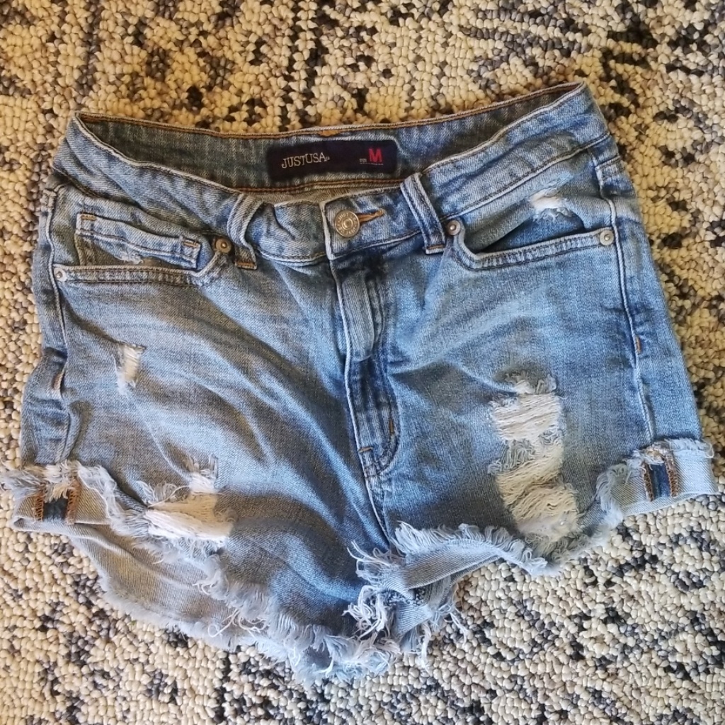 Destroyed Jean Shorts